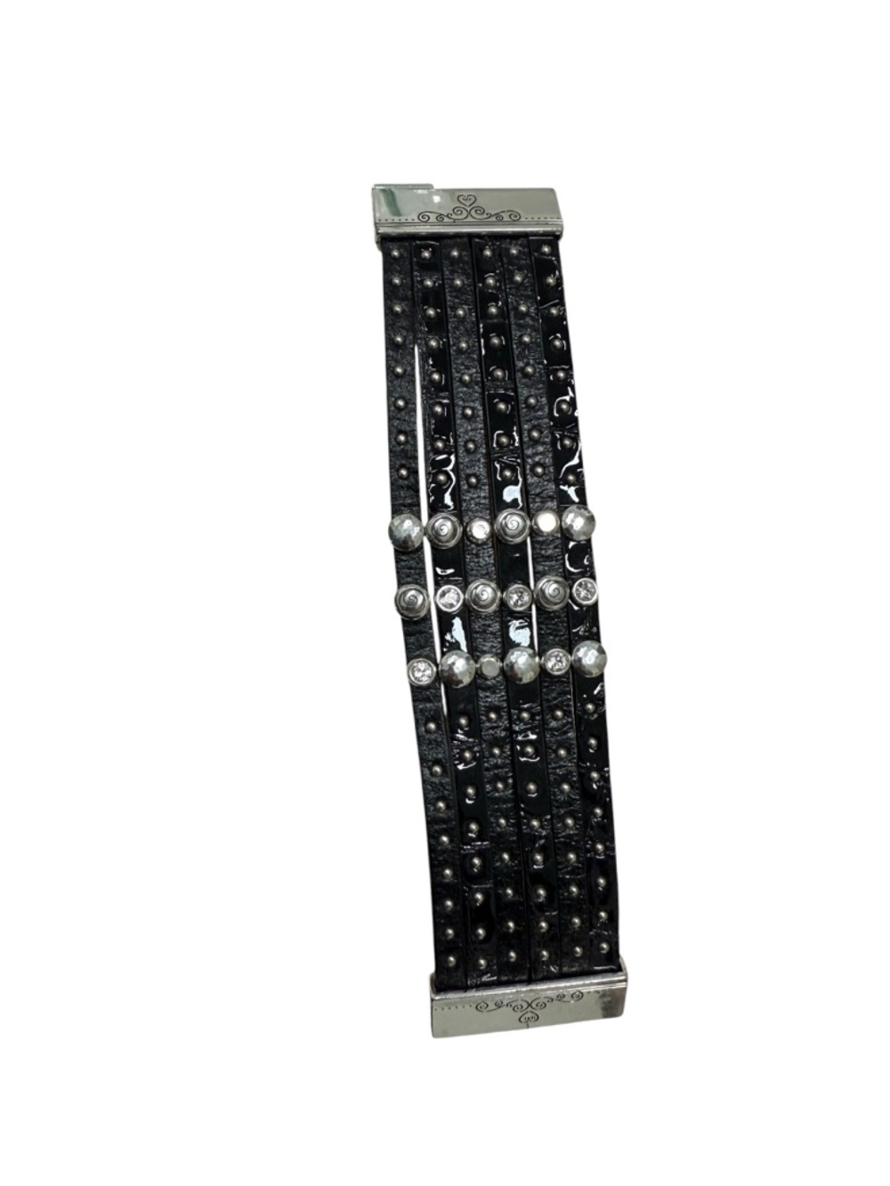Brighton Tan Multi-Strand Leather Strap Bracelet with Silver Plate